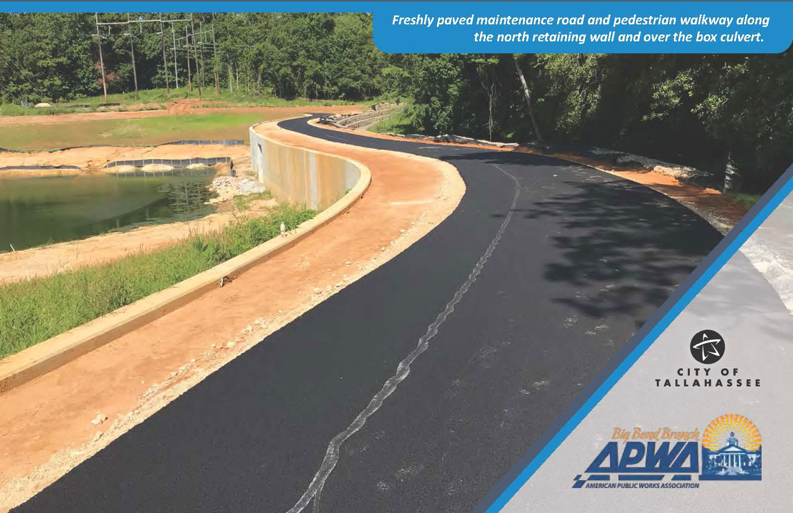 Freshly paved walkway